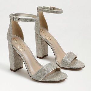 Sam Edelman Silver Block Heel Sandals